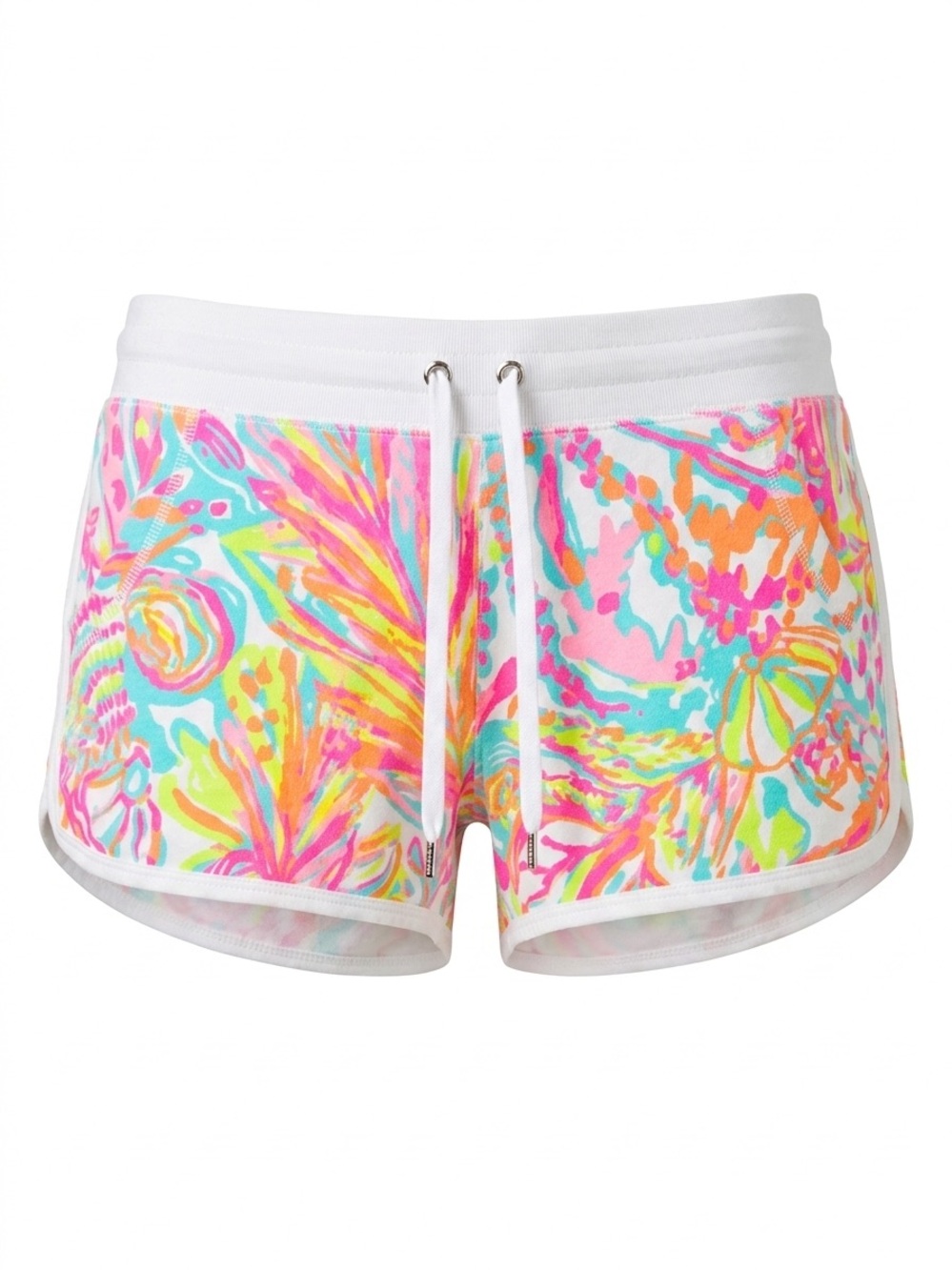 Lilly Pulitzer White Floral Multicolor Athletic Shorts